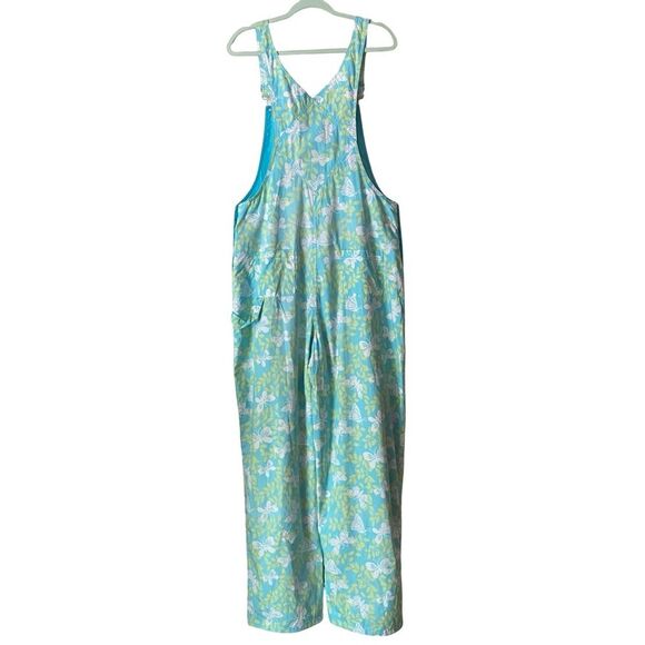 Vintage Lilly Pulitzer Butterfly Overalls Blue Green - Picture 3 of 9